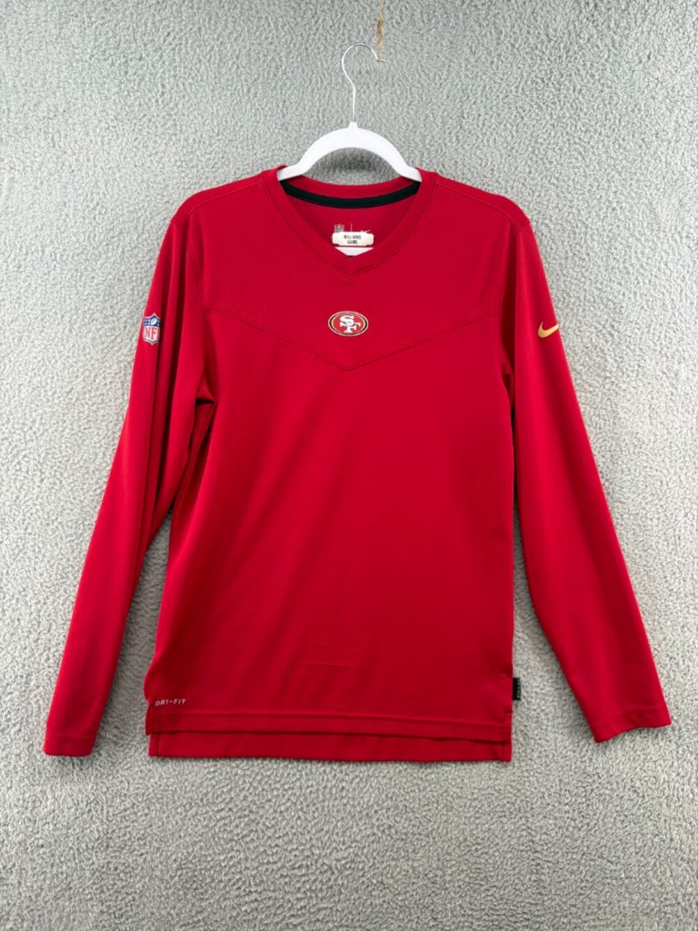 Nike 49ers Dri-FIT Game Jersey Top Men S Red NFL Long Sleeve